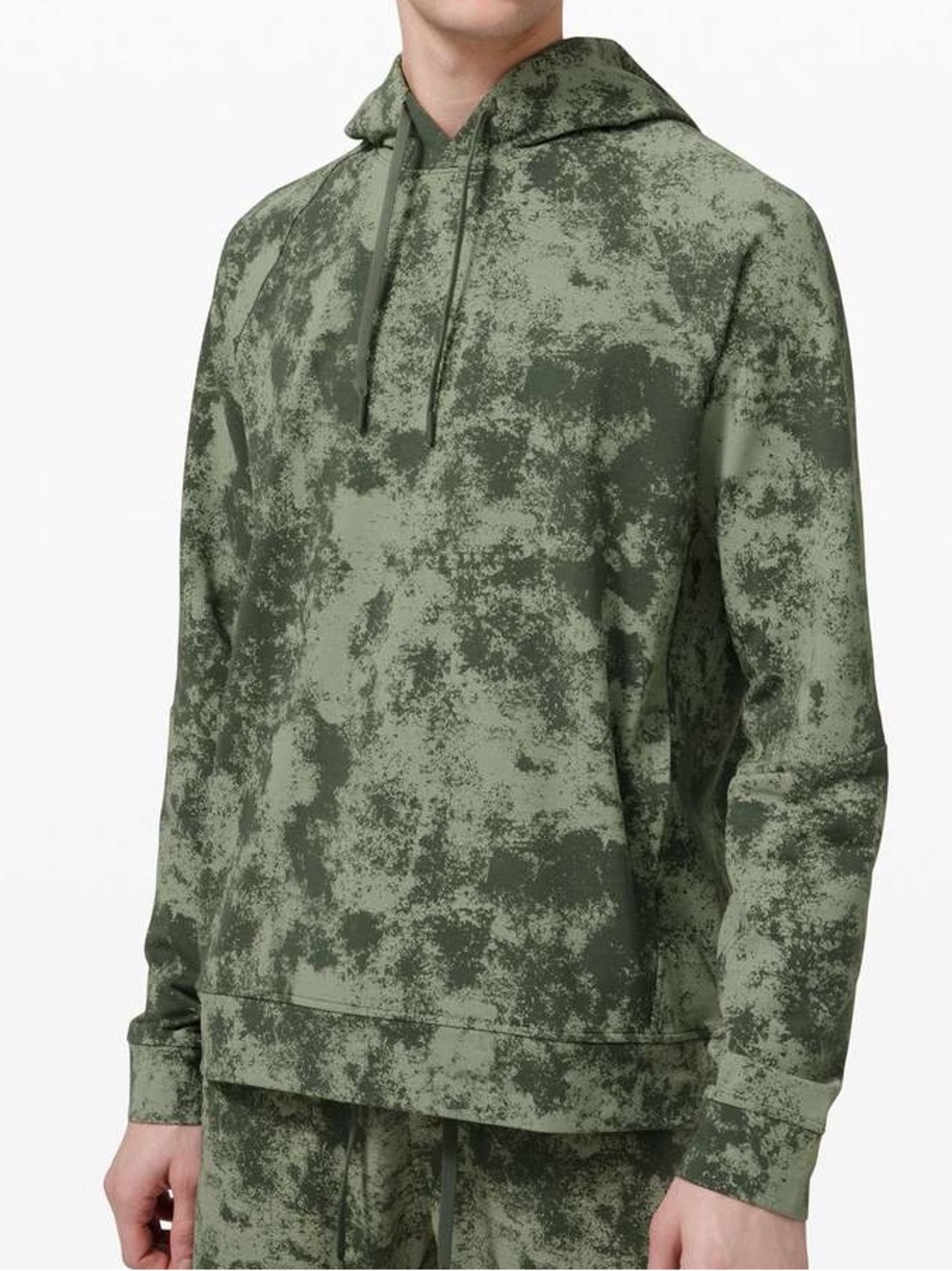 Lululemon City Sweat Pullover Hoodie Men’s XL French Terry Green Fern Camo